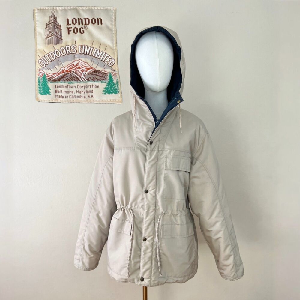 Vintage London Fog Outdoors Unlimited Utility Hooded Parka Puffer Jacket Sz 42R